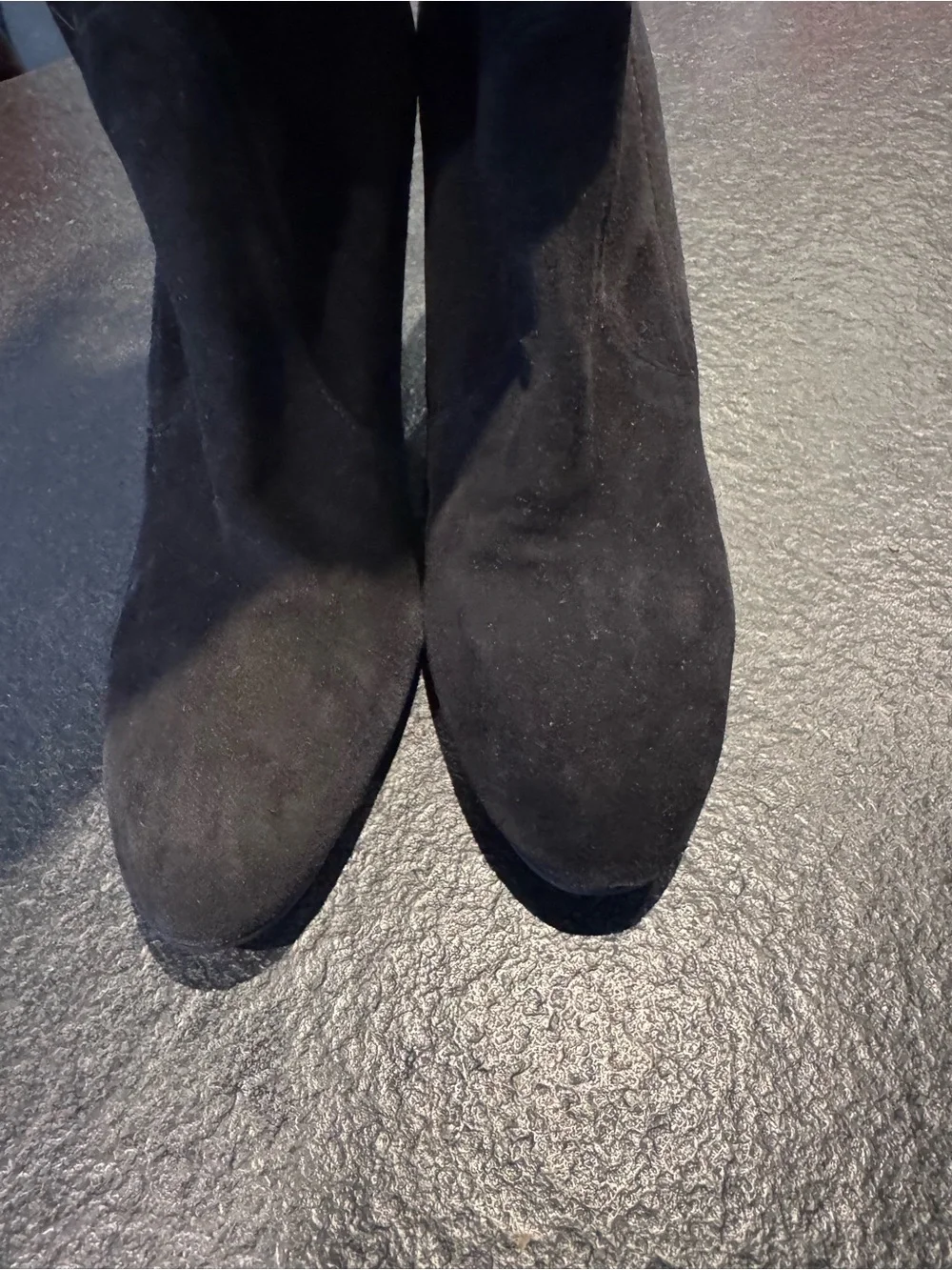 Stuart Weitzman Black Over-the-Knee Suede Boots